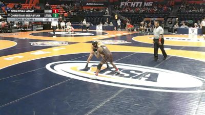 2A 113 lbs Cons. Round 1 - Christian Sebastian, Chicago (Little Village) vs Sebastian Abwe, Rockford (East)