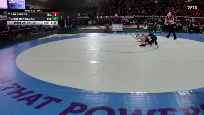 5A 120 lbs Champ. Round 1 - Christian Segali, Middleton vs Ash Reeves ...