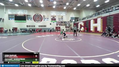 105 lbs Quarterfinal - Josh Raplee, South Middle School vs Zachary Nordstrom, Lone Star Middle School