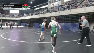 100 lbs 3rd Place - Gavin Reichart, Littlestown vs John Shenk, Denver
