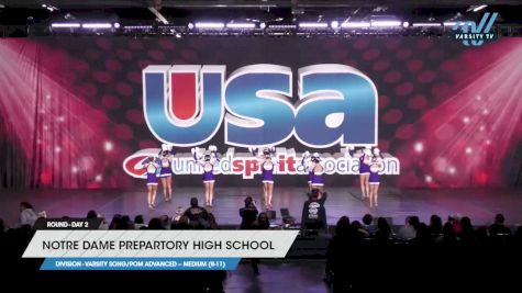 Notre Dame Prepartory High School - Varsity Song/Pom Advanced -- Medium (8-11) [2023 Varsity Song/Pom Advanced -- Medium (8-11) Day 2] 2023 USA Spirit & Junior Nationals/Collegiate Championships