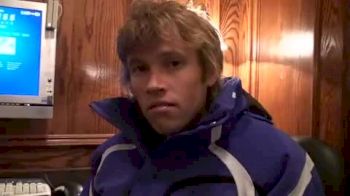 Ryan Hall after breaking American course record & 4th overall at 2010 Boston Marathon