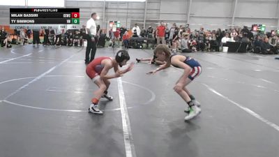 64 lbs Round 1 (6 Team) - Ty Simmons, Valor Wrestling vs Milan Bassiri, Capital City WC