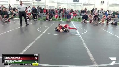 48 lbs Round 1 (6 Team) - Memphis Raines, Team West Virginia Gold vs Kaden Harbarger, 84 Athletes