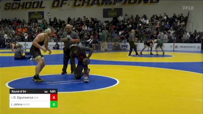 153 lbs Round Of 64 - David Ogunsanya, Oak Park River Forest (IL) vs Isaac Johns, Woodford County (KY)