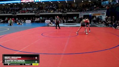 125 lbs Quarterfinal - Brody Bingaman, North Pole Patriots vs Quenten Halverson, Student Wrestling Development Program