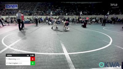 100 lbs Round Of 16 - Tatton Manning, Barnsdall Youth Wrestling vs Zebulon Harrington, Choctaw Ironman Youth Wrestling