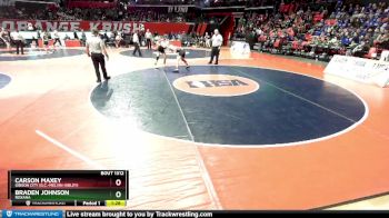 1A 150 lbs Cons. Round 3 - Braden Johnson, Roxana vs Carson Maxey, Gibson City (G.C.-Melvin-Sibley)