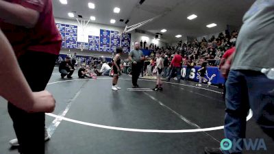 67 lbs Consolation - Ruger Elizondo, Blue Devil Wrestling vs Leland Riley, Midwest City Bombers Youth Wrestling Club