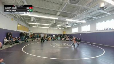 115 lbs Quarterfinal - Garrett Jolley, Powell Middle School vs Tyson Rounds, Lander Middle School