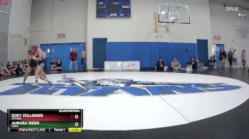 114 lbs Quarterfinal - Xoey Zollinger, Skyline vs Aurora Rider, Kuna