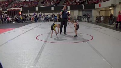 43 lbs Champ. Round 1 - Anakin Franklin, Cascade Little Guy Wrestling vs Oliver Heist-Levine, Bozeman Wrestling Club