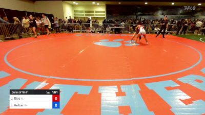 112 lbs Consi Of 16 #1 - Jazlyn Diaz, FL vs Lyric Hetzer, OH