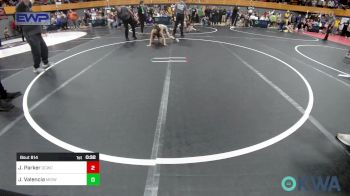 90 lbs Quarterfinal - Jett Parker, Deer Creek Wrestling Club vs Julietta Valencia, Midwest City Bombers Youth Wrestling Club