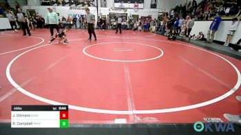 43 lbs Consi Of 8 #2 - Jaxon Ditmore, Dark Cloud Wrestling Club vs Ryker Campbell, Pryor Tigers