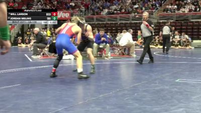 2A-138 lbs Cons. Round 2 - Jordan Meling, East Marshall/GMG vs Will Larson, Decorah