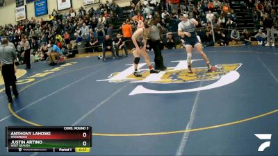 157 lbs Cons. Round 3 - Anthony Lahoski, Woodridge vs Justin Artino, West Geauga