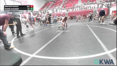 80 lbs Semifinal - Grayson Spence, Blackwell Wrestling Club vs Bowen Schubert, Chandler Takedown Club
