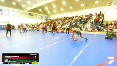 132 lbs Cons. Round 4 - Neo Li, Irvine High School vs Jonah Moreno, Fullerton