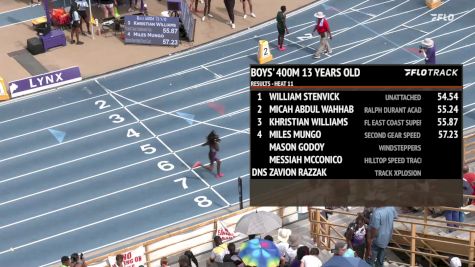 Youth Boys' 400m, Semi-Finals 12 - Age 13