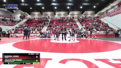 200 lbs Quarterfinal - Karissa Jones, PERRY vs Gracelynn Berry, EDMOND NORTH