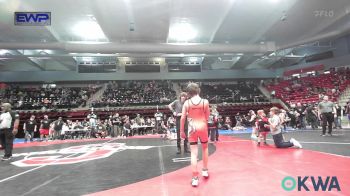 84 lbs Consi Of 8 #2 - Rylan Reeves, Pawhuska Elks Takedown vs Mason Patel, Glenpool Warriors