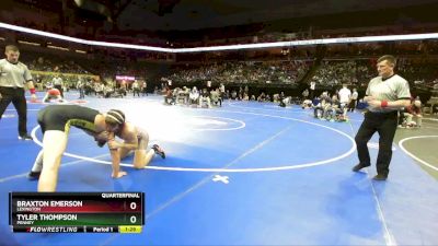 150 Class 1 lbs Quarterfinal - Braxton Emerson, Lexington vs Tyler Thompson, Penney