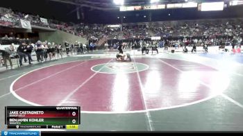 126 lbs Quarterfinal - Benjamin Kohler, Wasatch vs Jake Castagneto, Bishop Kelly