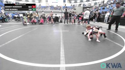 55 lbs 3rd Place - Bennett Roberson, Watonga Youth Wrestling vs Luke Blundell, Kingfisher YellowJackets