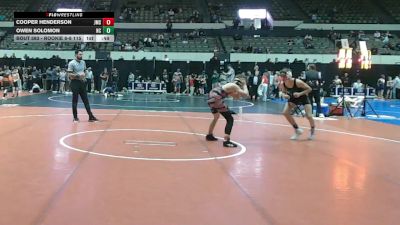 Rookie 6-8 115 1st Place Match - Cooper Henderson, Jolliff Middle School vs Owen Solomon, Norfolk Christian