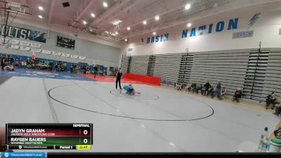 100 lbs Semifinal - Jadyn Graham, Jackson Hole Wrestling Club vs Raygen Bauers, Wyoming Unattached