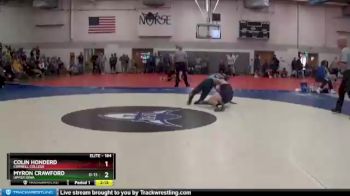 184 lbs Quarterfinal - Myron Crawford, Upper Iowa vs Colin Honderd, Cornell College