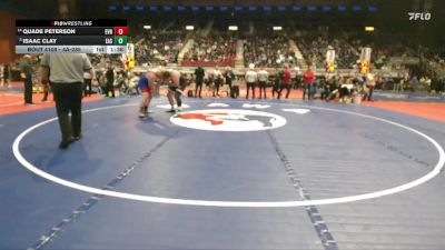 4A-285 lbs Champ. Round 1 - Isaac Clay, Cheyenne East vs Quade Peterson, Evanston