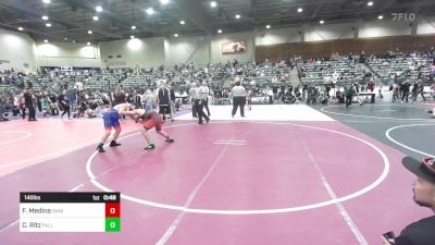 146 lbs 5th Place - Frankie Medina, Daniel Cormier Wr Ac vs Christian Ritz, Fallon Outlaws WC