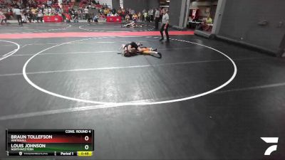 90 lbs Cons. Round 4 - Louis Johnson, Northwestern vs Braun Tollefson, Whitehall