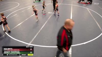 59 lbs Cons. Semi - Ace Gritti, Centennial Youth Wrestling vs Geremy Thompson, Owatonna Wrestling Academy