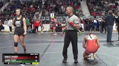 135 lbs Quarterfinal - Hailey Ramos, Dodge City Academy vs Gabby Rusk, Fort Scott Wrestling Club