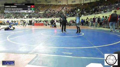 108 lbs Consi Of 32 #1 - Larell Gaines, Tough N Technical Wrestling Club vs Hunter Marchbanks, Chickasha Wrestling