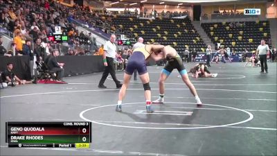 165 lbs Cons. Round 3 - Geno Quodala, Navy vs Drake Rhodes, Iowa