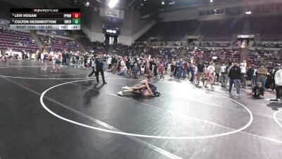 132 lbs Cons. Quarters - Colton Heginbottom, Victory Wrestling Club - VTC vs Levi Hogan, Pikes Peak Warriors Wrestling