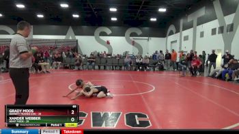 65 lbs Placement Matches (8 Team) - Xander Webber, Beast Mode vs Grady Moos, Burnett Trained (OH)