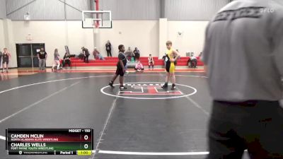 150 lbs Semifinal - Charles Wells, Fort Payne Youth Wrestling vs Camden Mclin, North Alabama Elite Wrestling