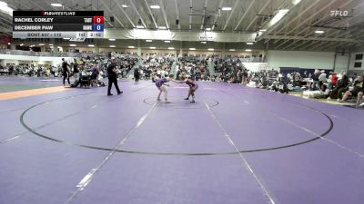 110 lbs Cons. Round 3 - Rachel Corley, Tarleton State vs December Paw, Hawkeye Community College