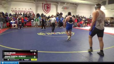 285 lbs Cons. Round 3 - Ryan Brunk, Cedaredge vs Josiah Garcia- Gurule, Fruita Monument