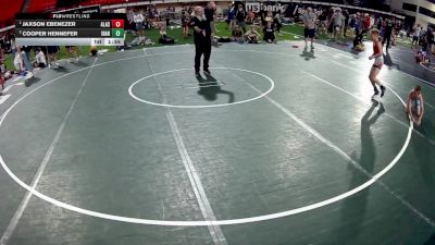 74 lbs Champ. Round 5 - Jaxson Ebenezer, Alaska vs Cooper Hennefer, Idaho