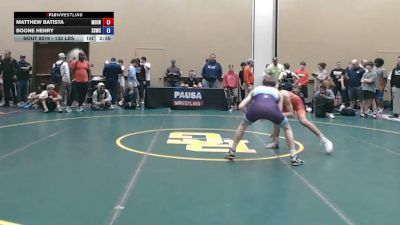132 lbs Champ. Rd Of 64 - Matthew Batista, Metrowest United vs Boone Henry, South Side Wrestling Club