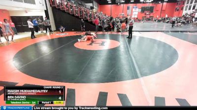 126 lbs Champ. Round 2 - Ben Davino, St. Charles (EAST) vs Maksim Mukhamedaliyev, Arlington Heights (HERSEY)