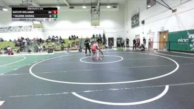 131 lbs Cons. Round 3 - Kaylyn Williams, Sacramento City College vs Valerie Godina, Cerritos College