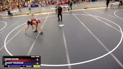 135 lbs Round 3 - Cohen Racine, ND vs Johnny Molenaar, MN