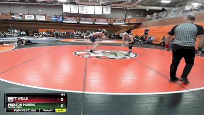 165 lbs Cons. Semi - Preston Morris, Spring Creek vs Britt Wells, Filer